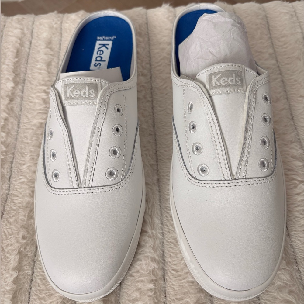 Keds Moxie Mule White Leather Slip-On Shoes